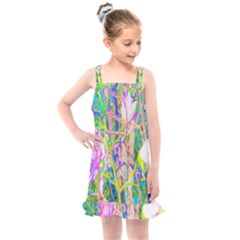 Abstract Oriental Lilies In My Rubio Garden Kids  Overall Dress by myrubiogarden