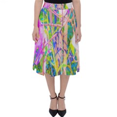 Abstract Oriental Lilies In My Rubio Garden Classic Midi Skirt by myrubiogarden