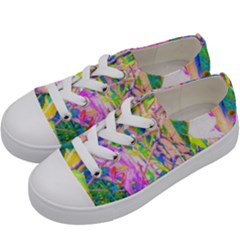 Abstract Oriental Lilies In My Rubio Garden Kids  Low Top Canvas Sneakers by myrubiogarden