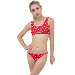 Christmas Pattern White Stars Red The Little Details Bikini Set