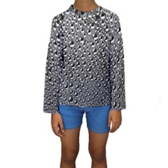 Water Bubble Photo Kids  Long Sleeve Swimwear