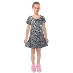 Water Bubble Photo Kids  Short Sleeve Velvet Dress by Mariart