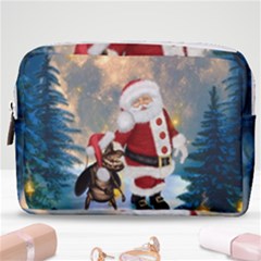 Merry Christmas, Santa Claus With Funny Cockroach In The Night Make Up Pouch (medium) by FantasyWorld7