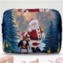 Merry Christmas, Santa Claus With Funny Cockroach In The Night Make Up Pouch (Large) View1