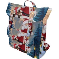 Merry Christmas, Santa Claus With Funny Cockroach In The Night Buckle Up Backpack by FantasyWorld7