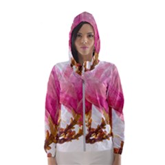 Wild Magnolia Flower Hooded Windbreaker (women) by picsaspassion