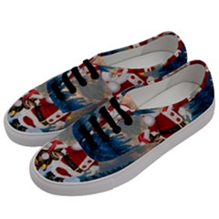 Merry Christmas, Santa Claus With Funny Cockroach In The Night Men s Classic Low Top Sneakers by FantasyWorld7