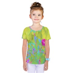 Red Rose With Stunning Golden Yellow Garden Foliage Kids  One Piece Tee