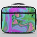 Retro Pink And Light Blue Liquid Art On Hydrangea Garden Full Print Lunch Bag View1