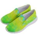 Fluorescent Yellow And Pink Abstract Garden Foliage Women s Lightweight Slip Ons View2