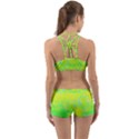 Fluorescent Yellow And Pink Abstract Garden Foliage Back Web Gym Set View2