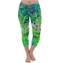 Purple Coneflower Garden With Tiger Eye Tree Capri Winter Leggings  View1