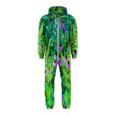 Purple Coneflower Garden With Tiger Eye Tree Hooded Jumpsuit (kids)