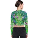 Purple Coneflower Garden With Tiger Eye Tree Zip Up Bomber Jacket View2