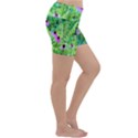 Purple Coneflower Garden With Tiger Eye Tree Lightweight Velour Yoga Shorts View3