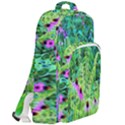 Purple Coneflower Garden With Tiger Eye Tree Double Compartment Backpack View2