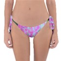 Hot Pink And White Peppermint Twist Garden Phlox Reversible Bikini Bottom View1