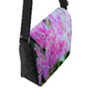 Hot Pink And White Peppermint Twist Garden Phlox Flap Closure Messenger Bag (S) View2