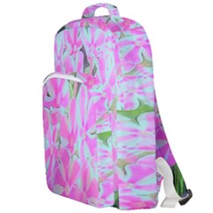 Hot Pink And White Peppermint Twist Garden Phlox Double Compartment Backpack