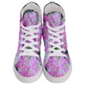 Hot Pink And White Peppermint Twist Garden Phlox Women s Hi-Top Skate Sneakers View1