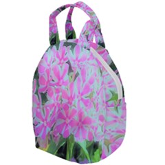 Hot Pink And White Peppermint Twist Garden Phlox Travel Backpacks by myrubiogarden