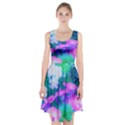 Pink, Green, Blue And White Garden Phlox Flowers Racerback Midi Dress View1