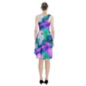 Pink, Green, Blue And White Garden Phlox Flowers Racerback Midi Dress View2