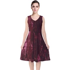 Wordsworth Crushed Velvet V-neck Midi Sleeveless Dress  by DeneWestUK