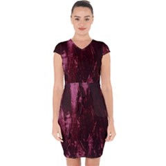 Wordsworth Crushed Velvet Capsleeve Drawstring Dress  by DeneWestUK