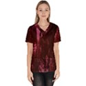 Wordsworth Crushed Velvet Women s V-Neck Scrub Top View1