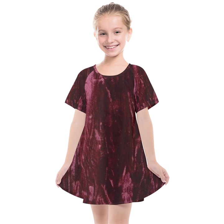 Wordsworth Crushed Velvet Kids  Smock Dress