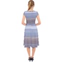 Pompey Beach Cap Sleeve Front Wrap Midi Dress View2