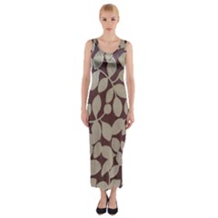 Wordsworth Leaves Fitted Maxi Dress by DeneWestUK