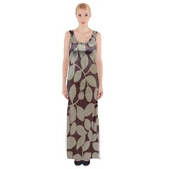 Wordsworth Leaves Maxi Thigh Split Dress by DeneWestUK