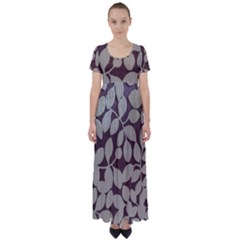 Wordsworth Leaves High Waist Short Sleeve Maxi Dress by DeneWestUK