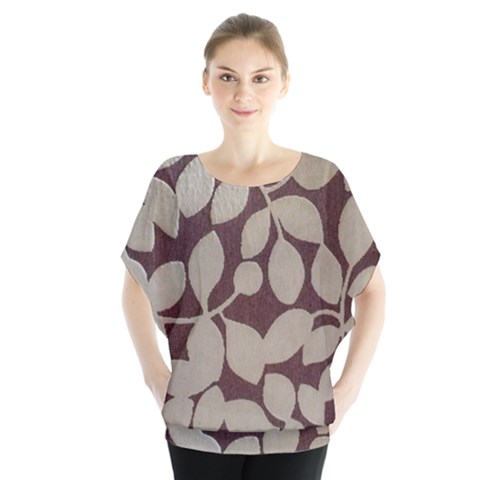 Wordsworth Leaves Batwing Chiffon Blouse by DeneWestUK