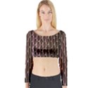 Wordsworth Purple Diamonds Long Sleeve Crop Top View1