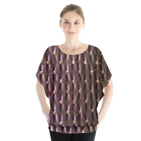 Wordsworth Purple Diamonds Batwing Chiffon Blouse by DeneWestUK