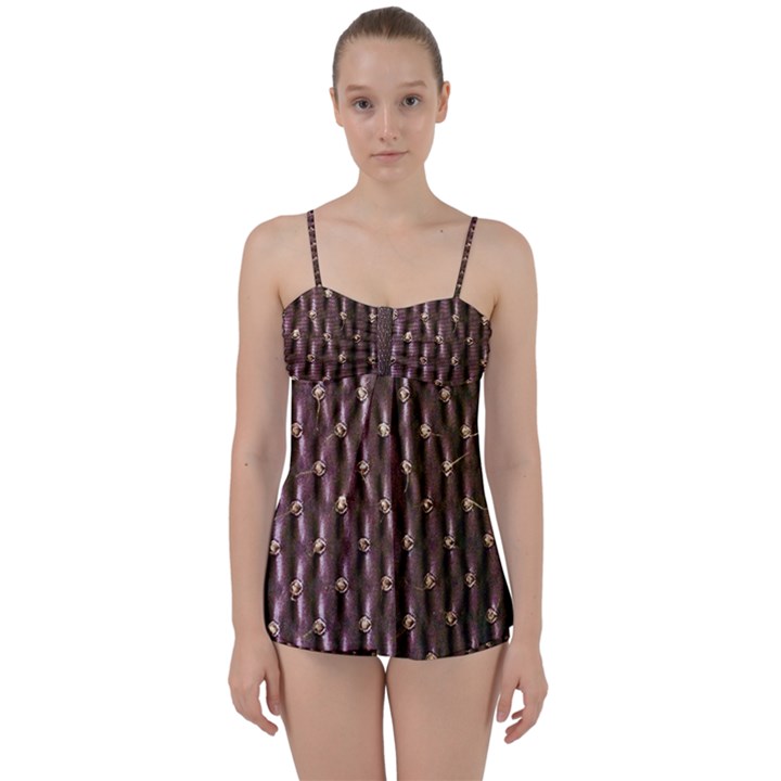 Wordsworth Purple Diamonds Babydoll Tankini Set