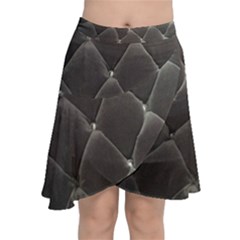 Wordsworth Grey Diamonds Chiffon Wrap Front Skirt by DeneWestUK