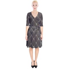 Wordsworth Grey Diamonds Wrap Up Cocktail Dress by DeneWestUK