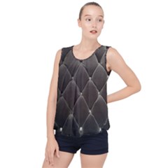 Wordsworth Grey Diamonds Bubble Hem Chiffon Tank Top