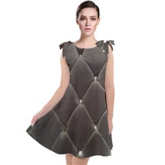 Wordsworth Grey Diamonds Tie Up Tunic Dress