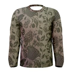 Wordsworth Metallic Flowers Men s Long Sleeve Tee