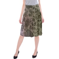 Wordsworth Metallic Flowers Midi Beach Skirt by DeneWestUK