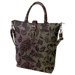 Wordsworth Metallic Flowers Buckle Top Tote Bag