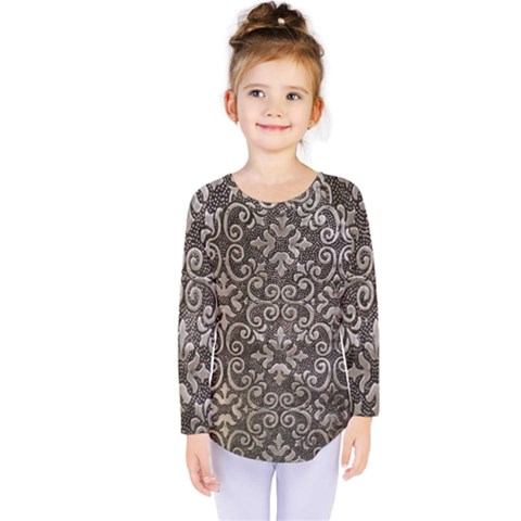 Wordsworth Metallic Pattern Kids  Long Sleeve Tee by DeneWestUK