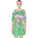 Invincibelle Spirit Hot Pink Hydrangeas On Aqua Green Pocket Dress View1