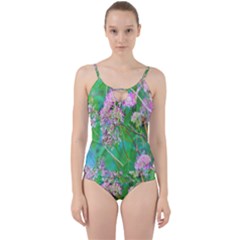 Invincibelle Spirit Hot Pink Hydrangeas On Aqua Green Cut Out Top Tankini Set by myrubiogarden