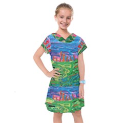 Our Town My Town Kids  Drop Waist Dress by arwwearableart